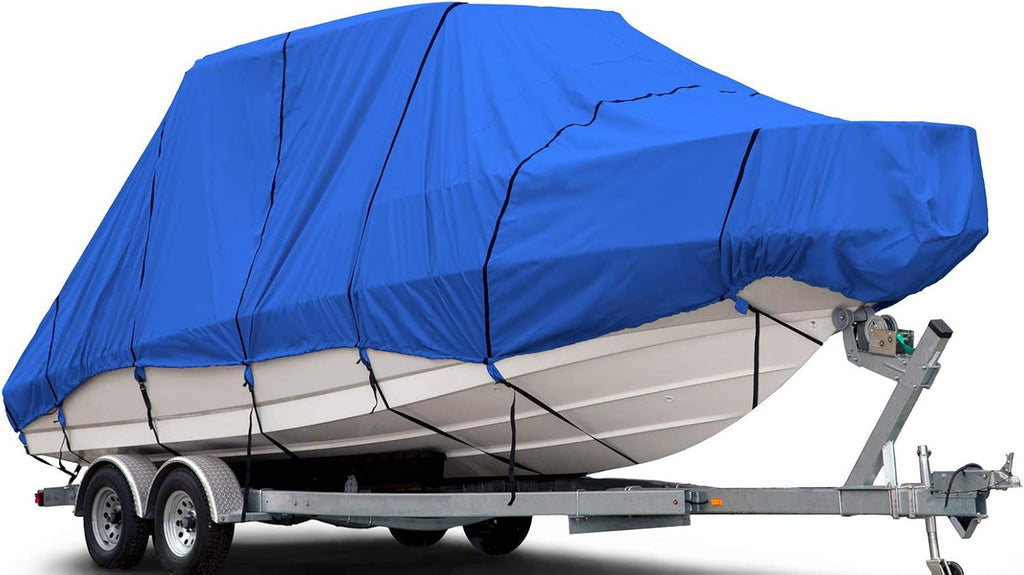 600 Denier Waterproof Boat Cover Gray 22'-24' Long S4136