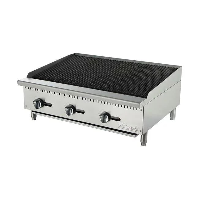 36 in. Stainless Steel Countertop Charbroiler H749