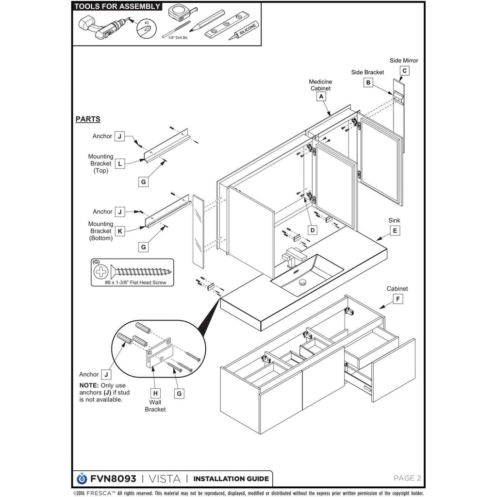 Teak Wall Hung Single Sink Bathroom Cabinet B2076