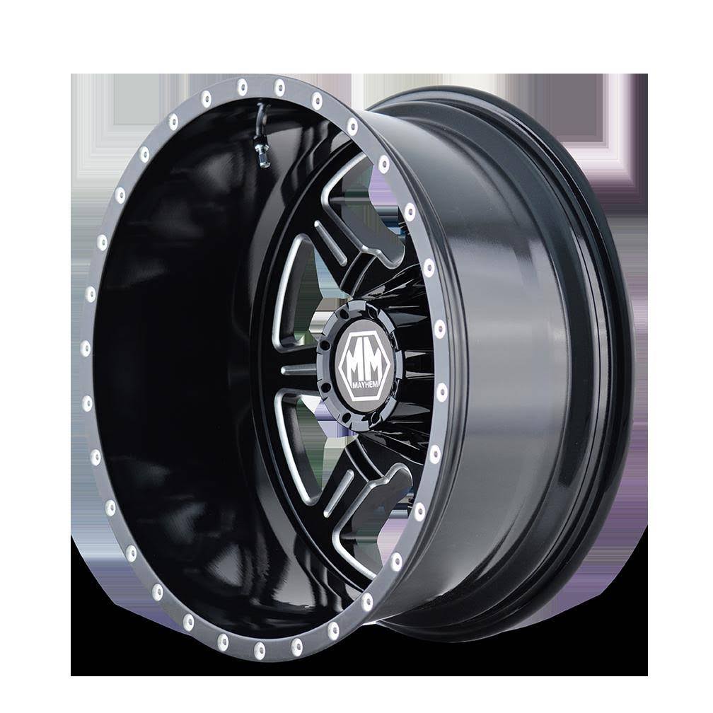 Black Milled Spokes 17x6.5 8x165.1 -140mm 130.18mm T933173