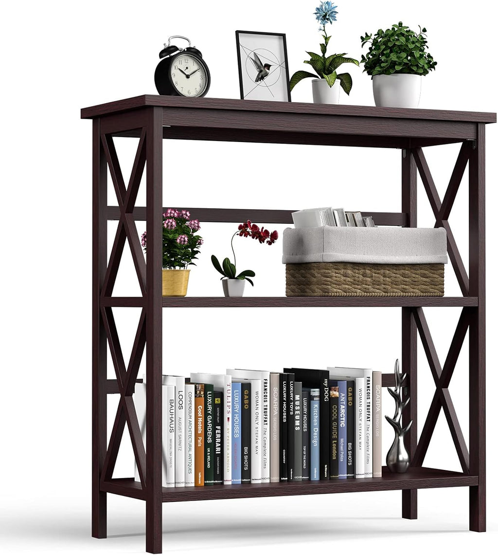 White 3-Tier Wooden Bookshelf N466