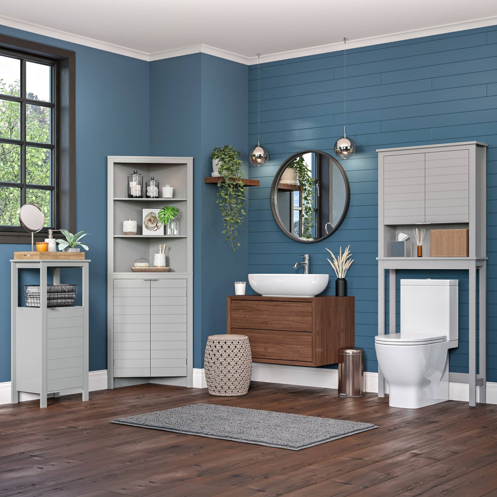 Gray Single Door Floor Cabinet V82677