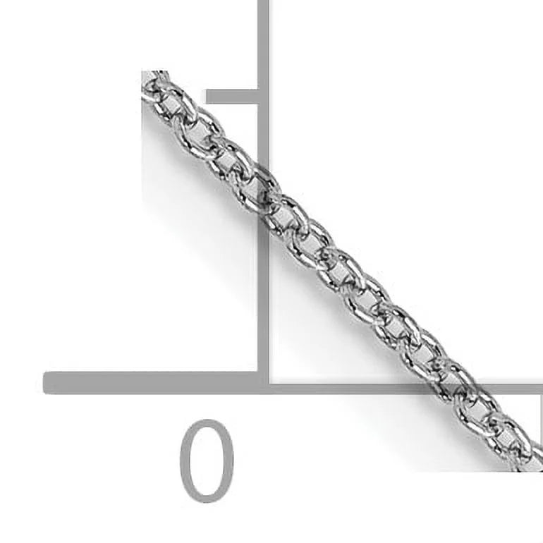 14K White Gold Cable Chain Necklace 16 Inches V9017