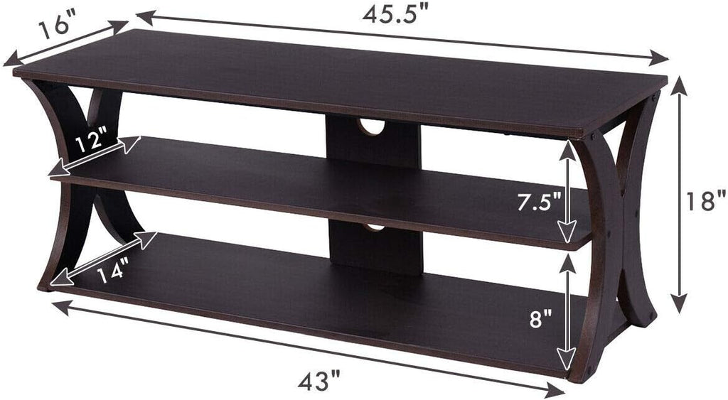 3-Tier TV Stand with Storage Shelves A6567
