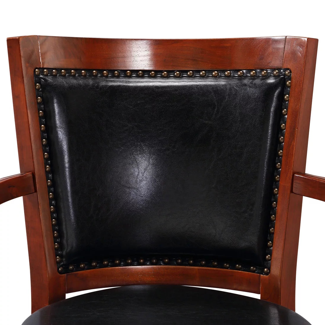 Black Cherry Wood Swivel Bar Stool with Arms E227
