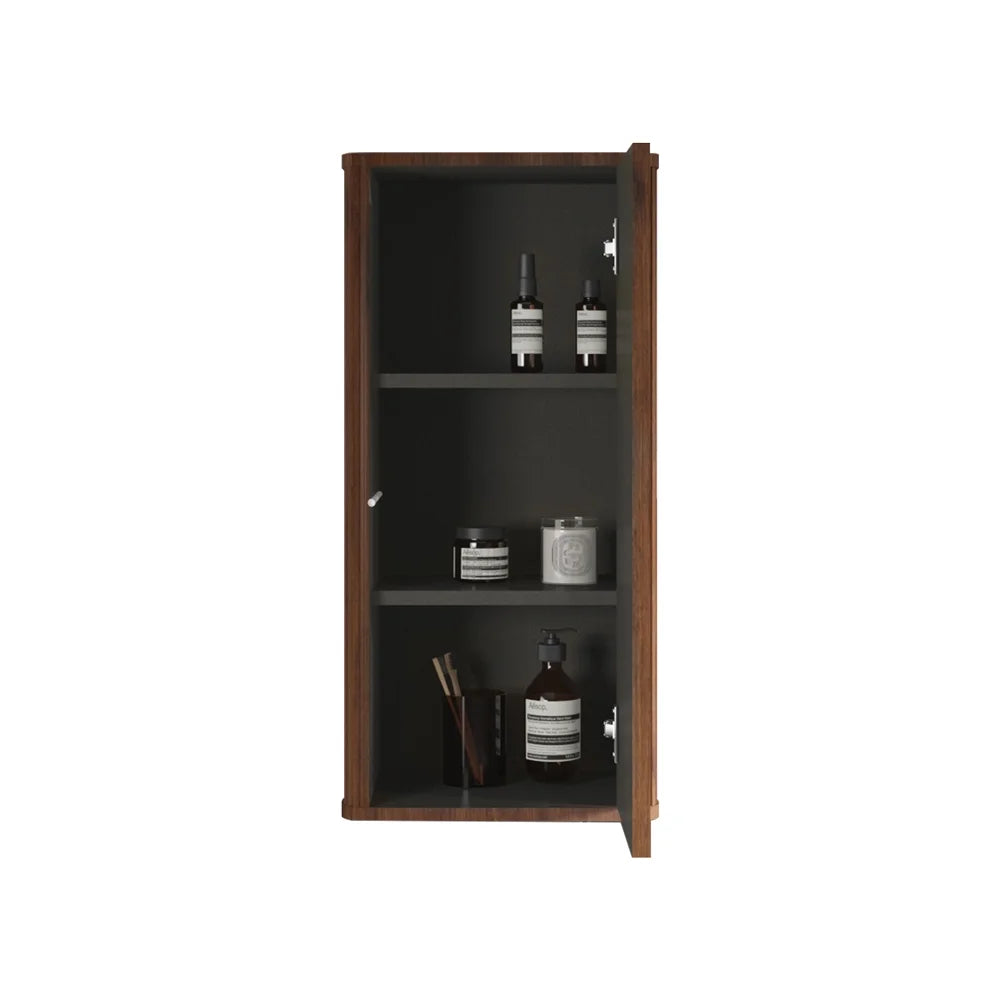Striped Walnut Bathroom Floating Side Cabinet S4278