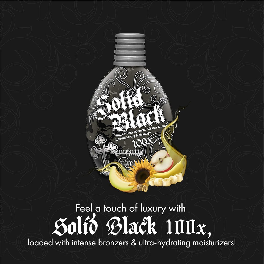 Solid Black 100X Indoor Tanning Lotion, 13.5 Fluid Ounces, 3-pack X66926