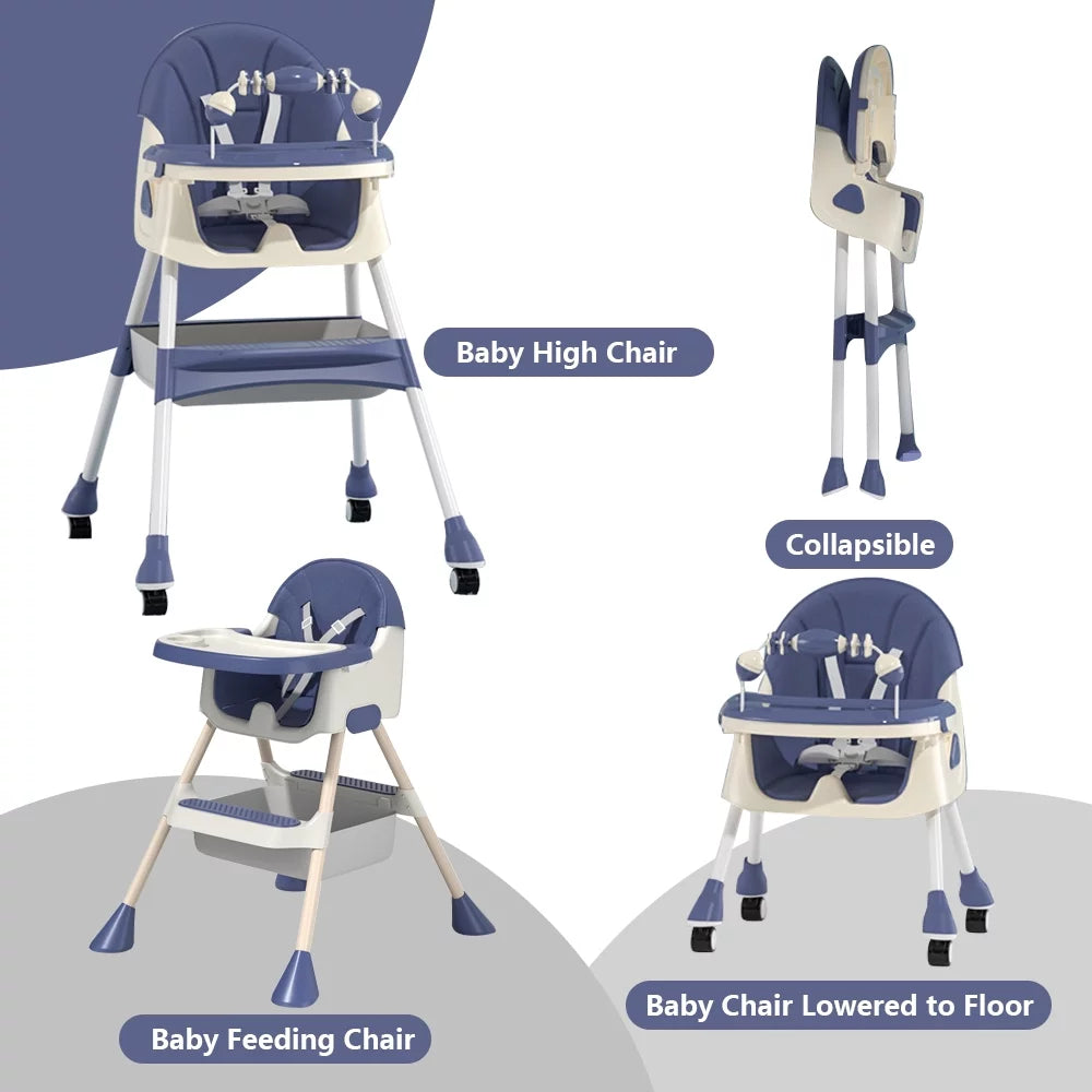 4-in-1 Baby High Chair Blue D519719