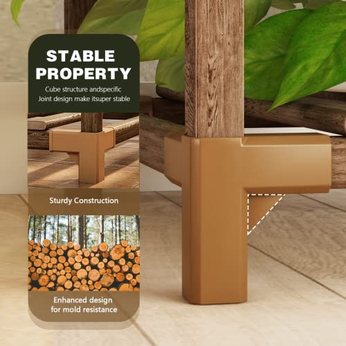Large Wood Plant Stand for 17 Pots V6928