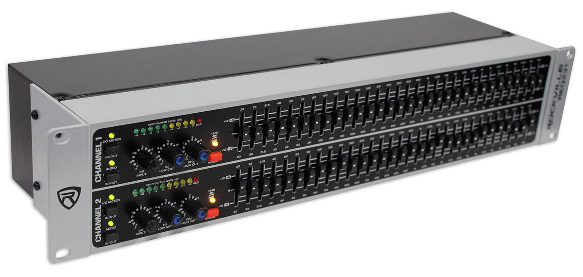 Dual 31 Band 1/3 Octave Graphic Equalizer with 3 Way Mono Crossover L4012