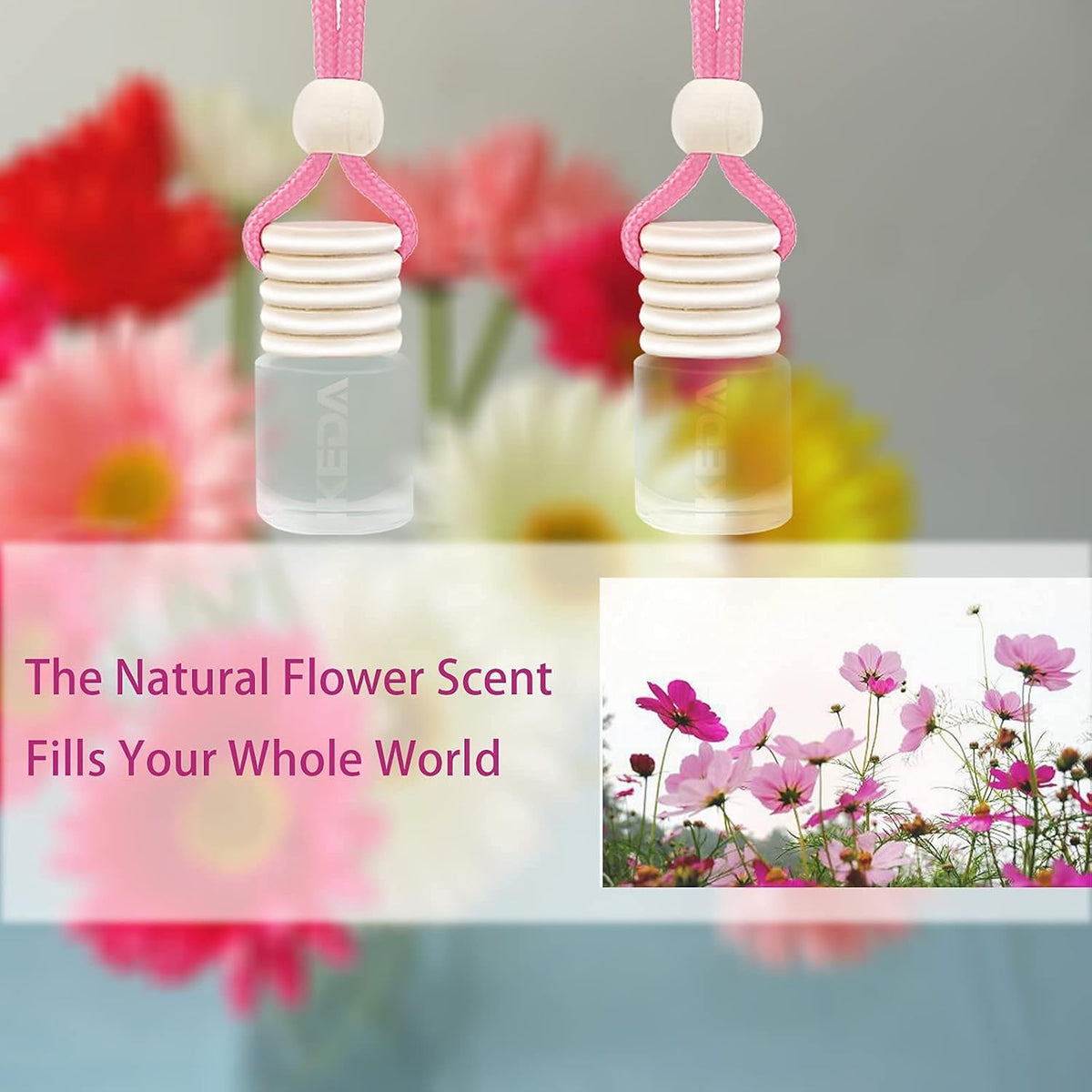 Car Air Fresheners 6-Pcs 4ml Hanging Diffuser Bottles E30089