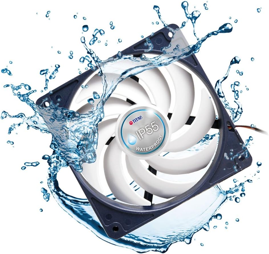 12V DC IP55 Waterproof Dustproof Cooling Fan 140mm 2 Pack Y108796