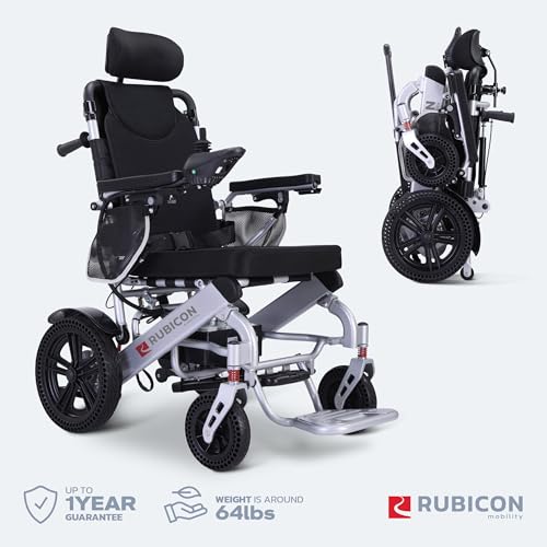 Reclining Foldable Electric Wheelchair with Dual 12AH Lithium Batteries O911