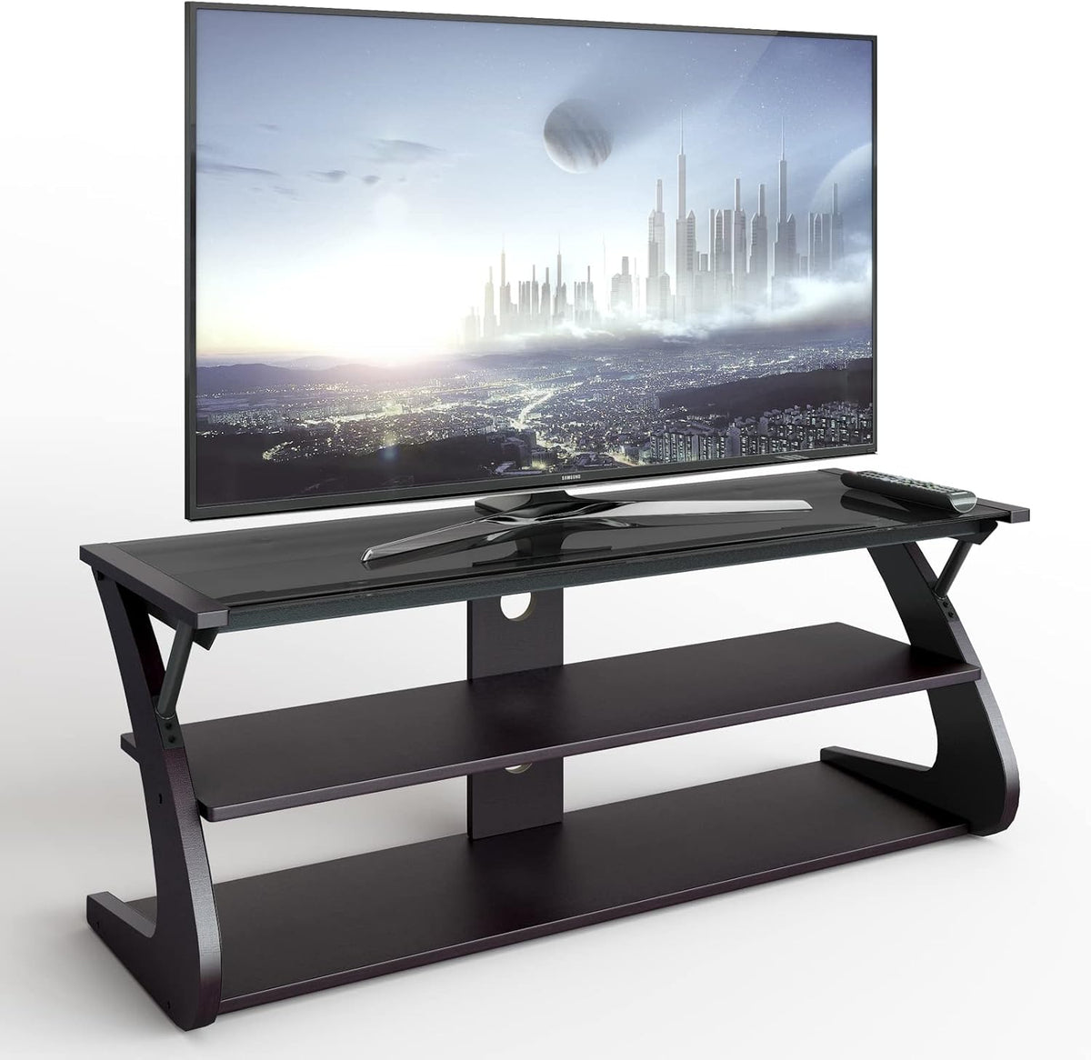 3-Tier TV Stand with Storage Shelves A6567