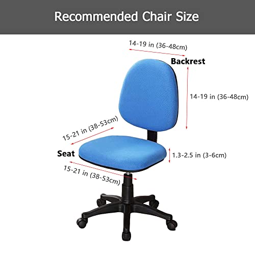 Creamy-White Stretch Jacquard Office Chair Cover V726018