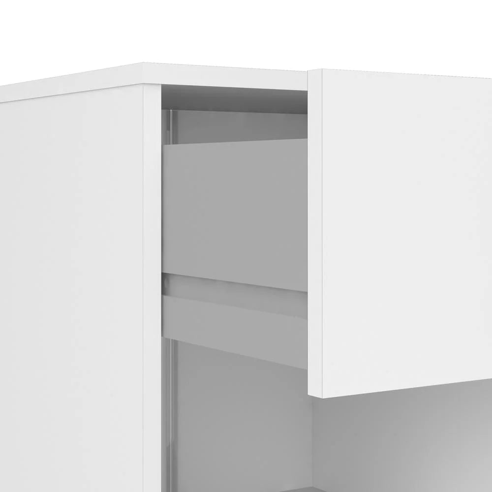 White 1 Drawer Nightstand Q7337