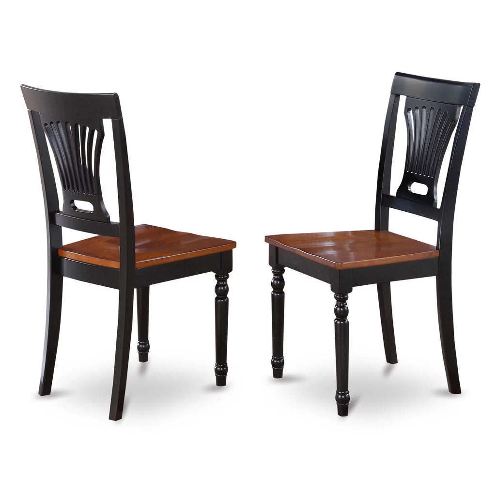 Black 5 Piece Wood Dining Table and Chairs Set K512343