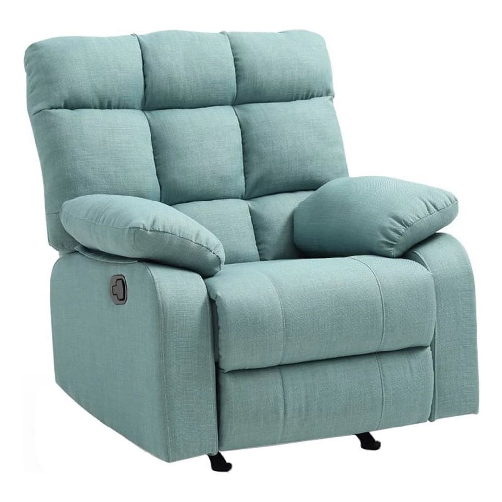 Teal Turquoise Fabric Rocker Recliner Z918488