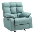 Teal Turquoise Fabric Rocker Recliner Z918488