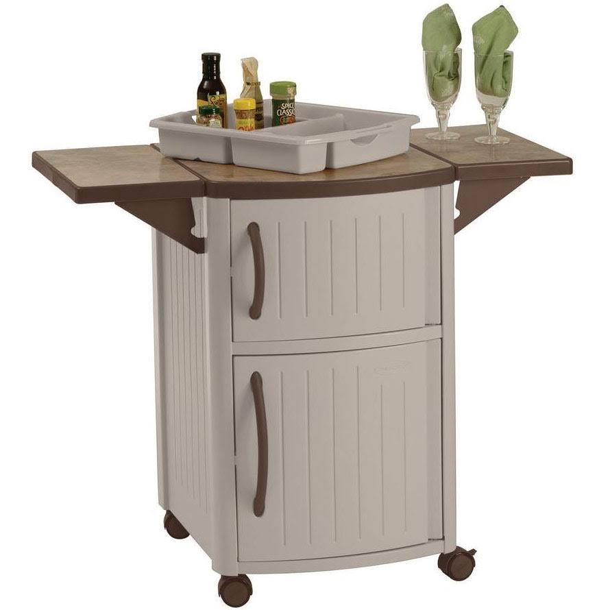 Taupe Outdoor Prep Station Cart G578297