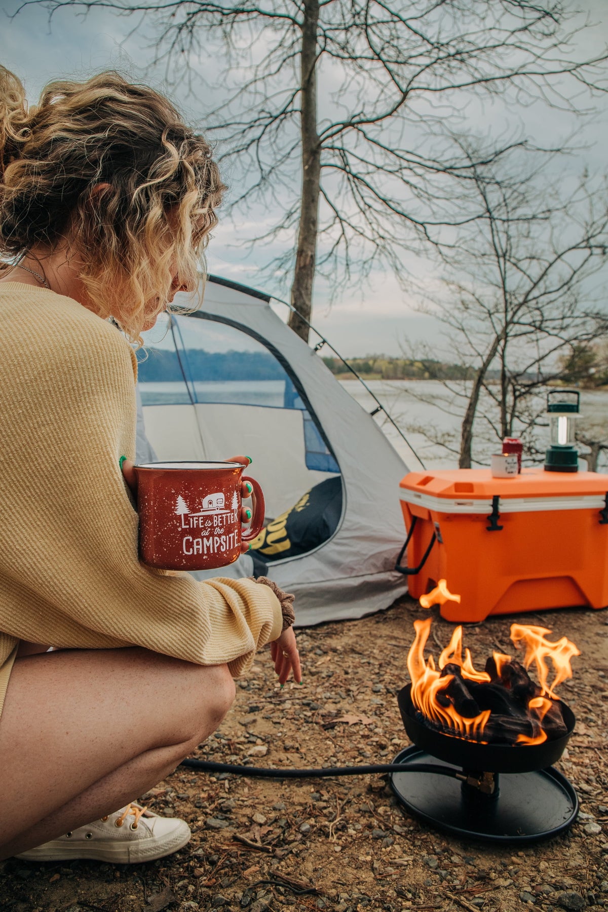 Big Red Campfire with 10-Foot Propane Hose X342