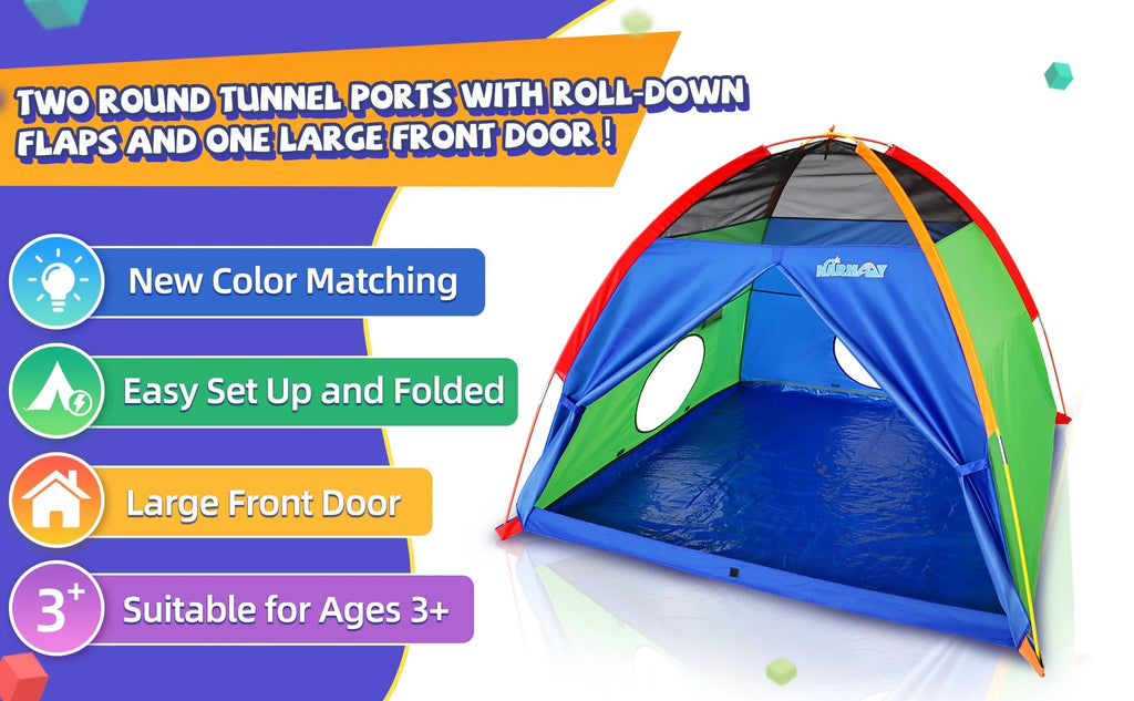 Play Tent for Kids Indoor Outdoor Fun - 60 x 60 x 44 inch M1241