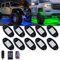 RGB LED Rock Lights Kit 10 Pods Multicolor Pack of 2 Y1948