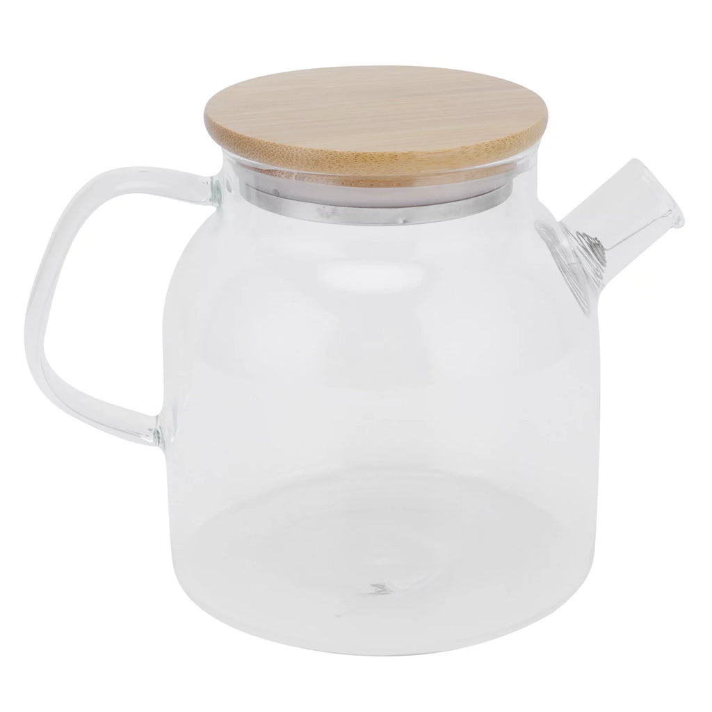 Transparent Glass Tea Pot 600ml Heat Resistant U587002