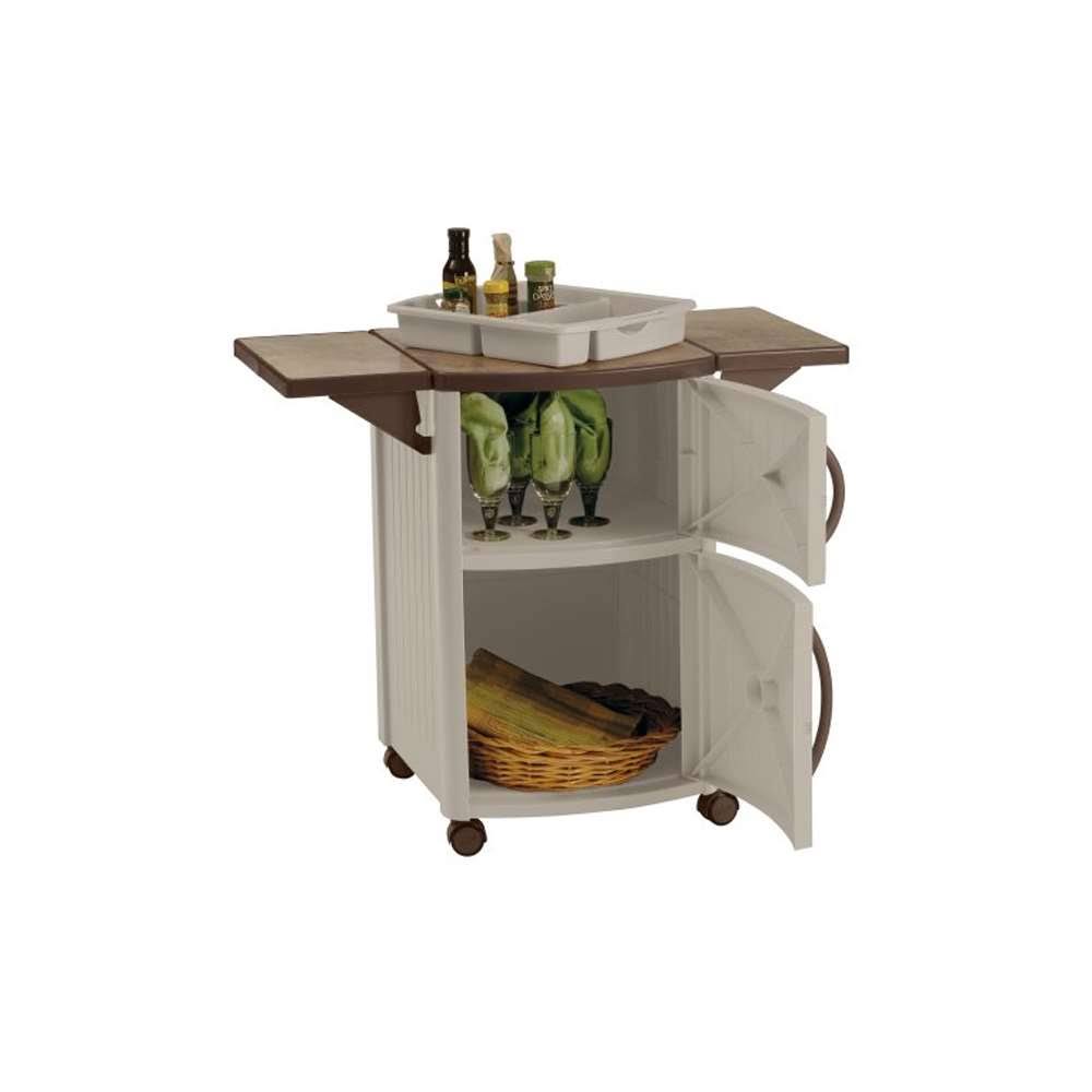Taupe Outdoor Prep Station Cart G578297