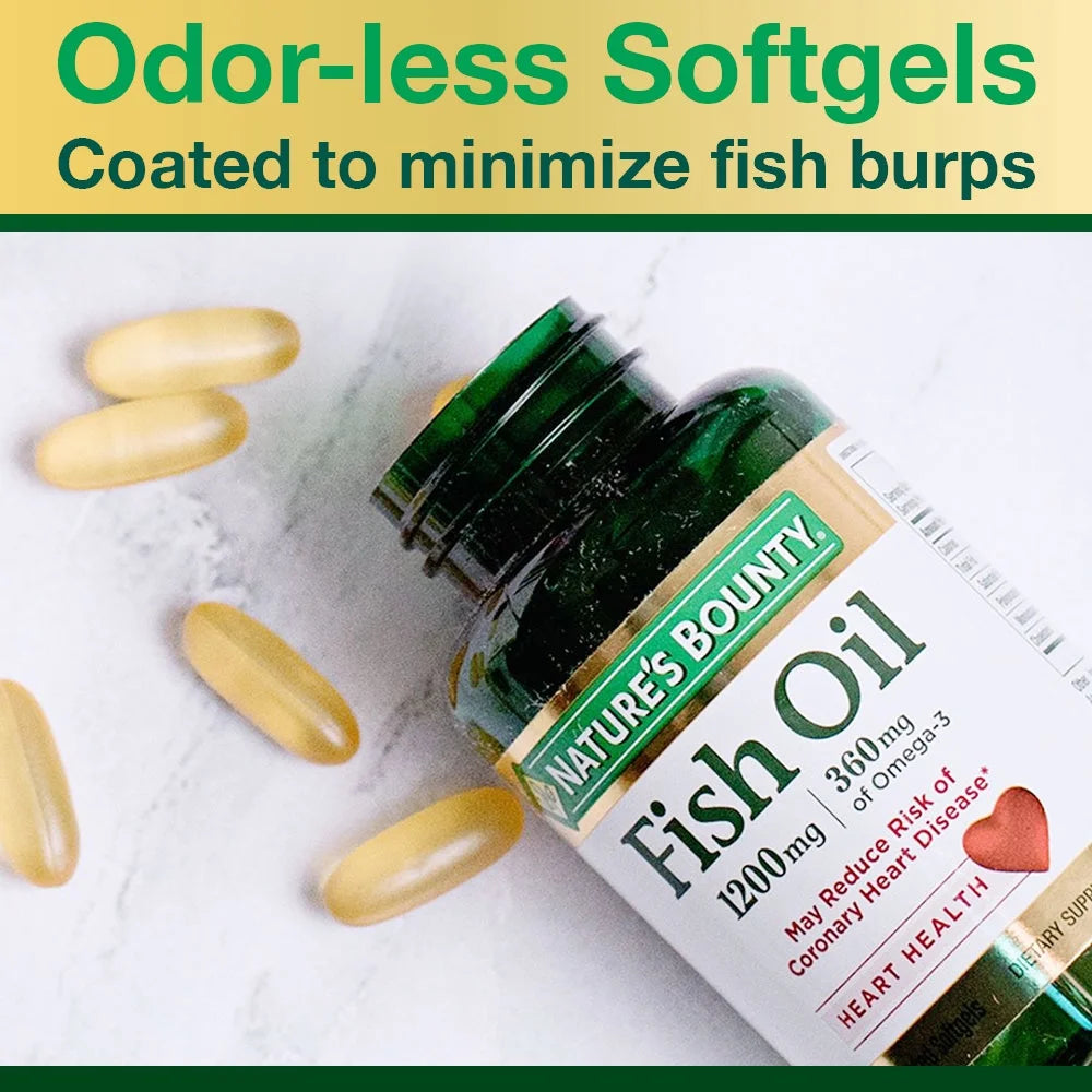 1200 Mg Fish Oil Softgels, 200 Ct, 2 Pack W64684