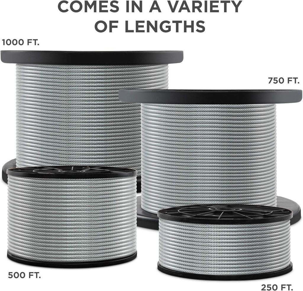7x7 PVC Coated Galvanized Steel Aircraft Cable J1595