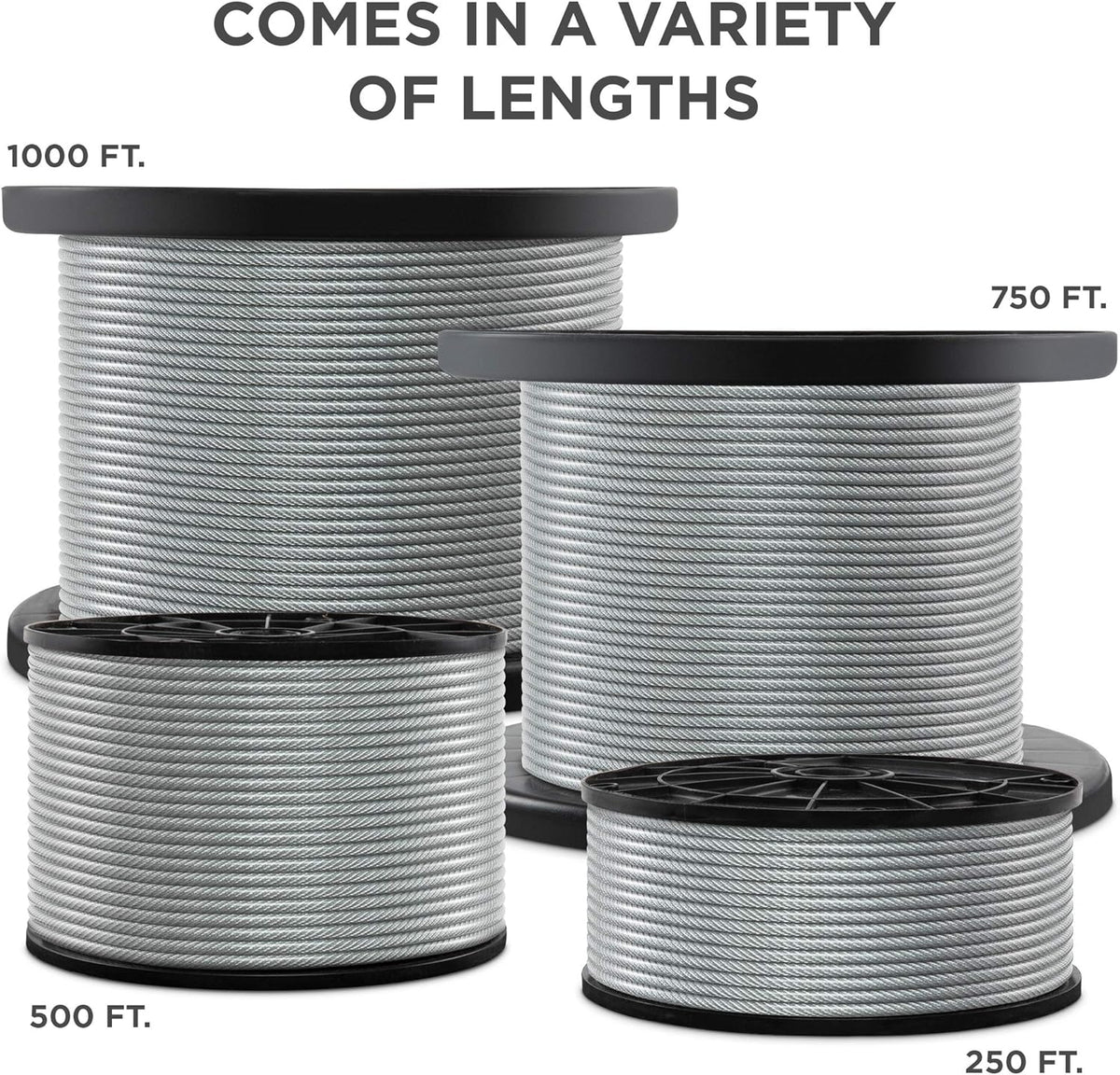 7x7 PVC Coated Galvanized Steel Aircraft Cable J1595