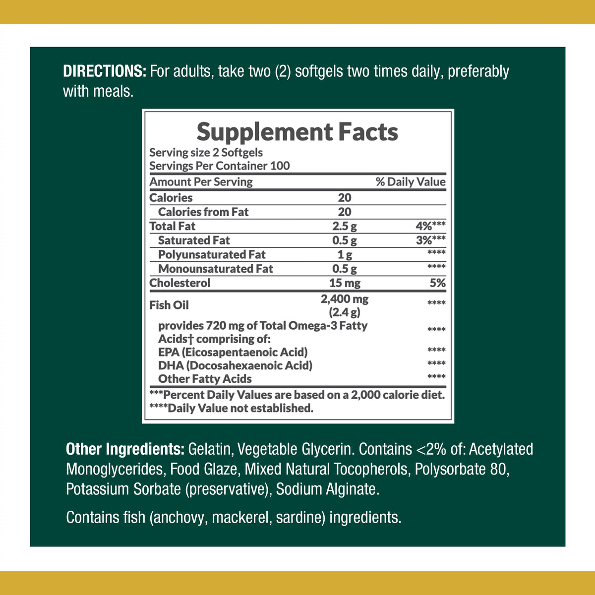 1200 Mg Fish Oil Softgels, 200 Ct, 2 Pack W64684
