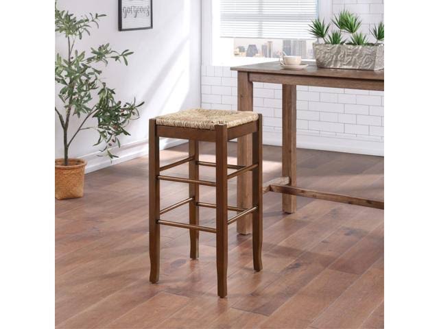 29x22 Square Rush Stool Cappuccino K858