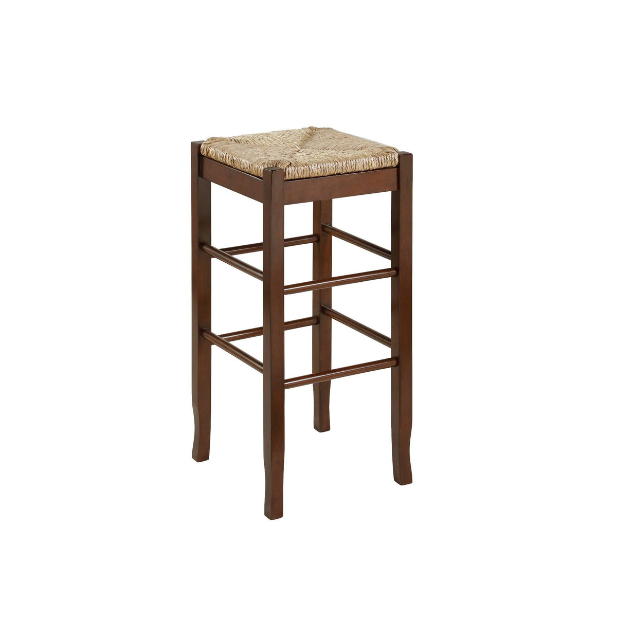 29x22 Square Rush Stool Cappuccino K858