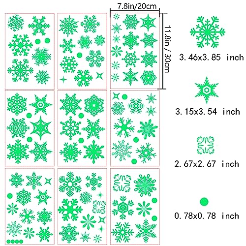 Glow in The Dark Snowflake Window Clings A92683