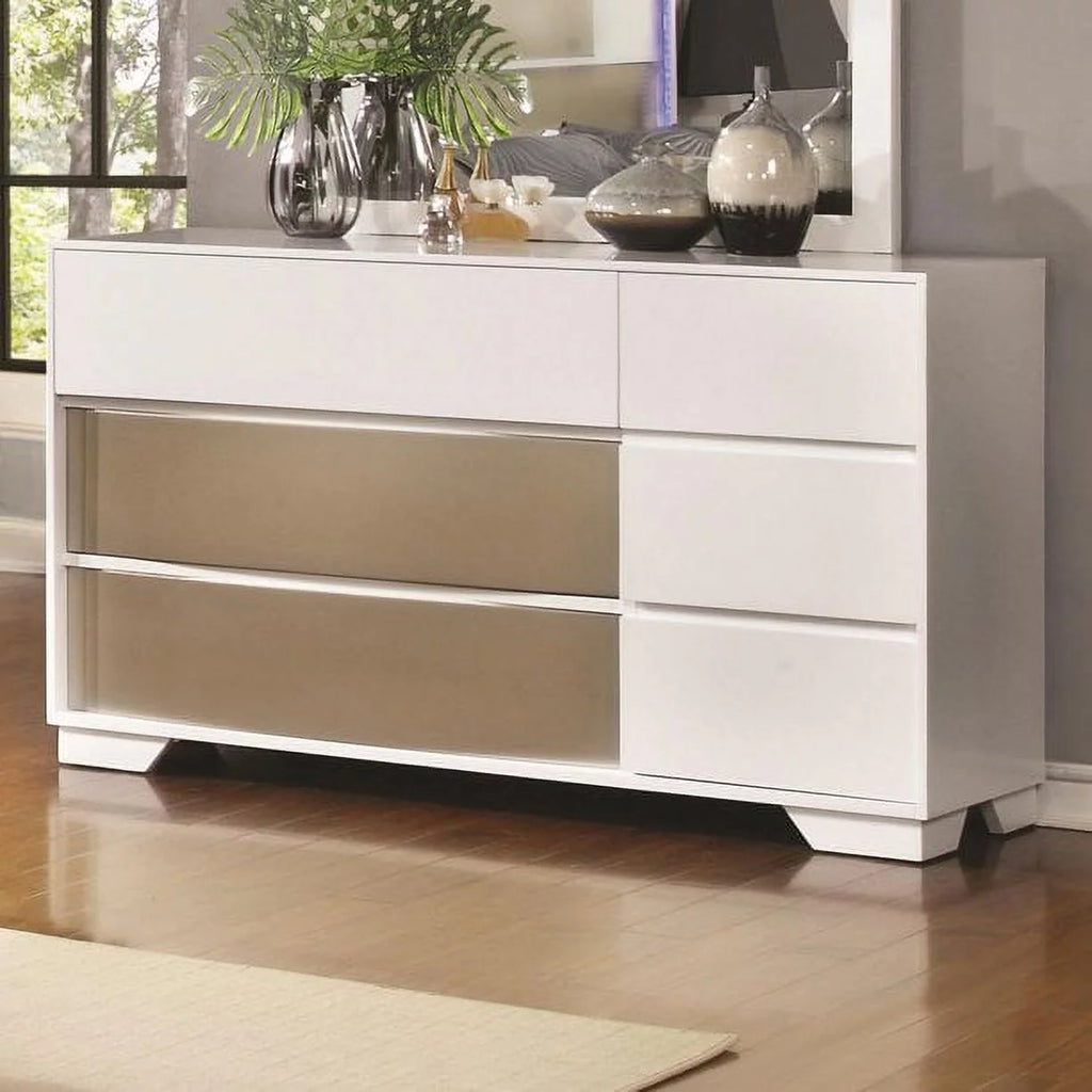 Contemporary Two Tone Finish Dresser Y4731