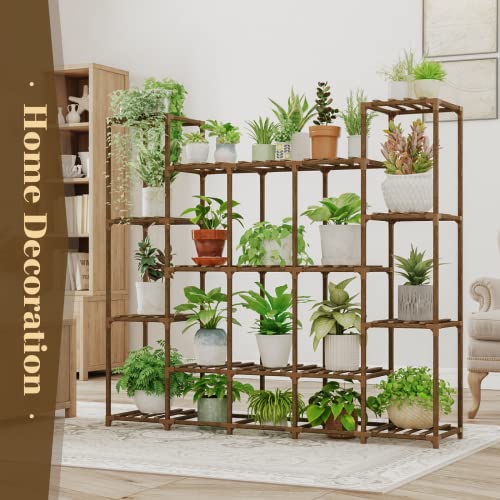 Large Wood Plant Stand for 17 Pots V6928