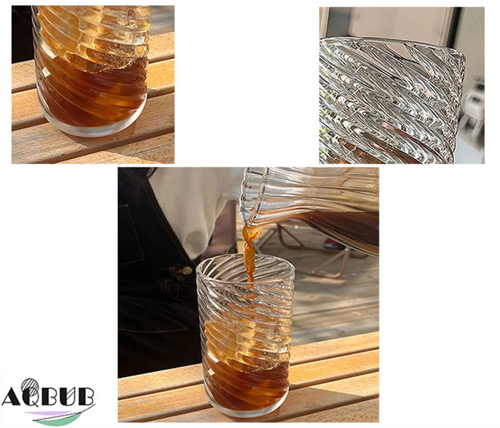 Spiral Stripe Glass Wine Glasses Set of 4 X292891