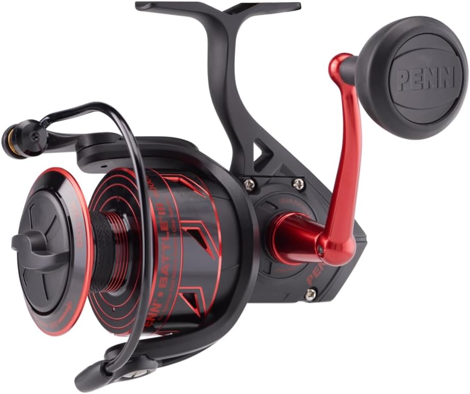 4000 Black and Red Spinning Inshore Fishing Reel B77075