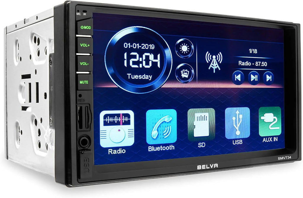 Double DIN Touchscreen Car Stereo Receiver with Bluetooth R13099
