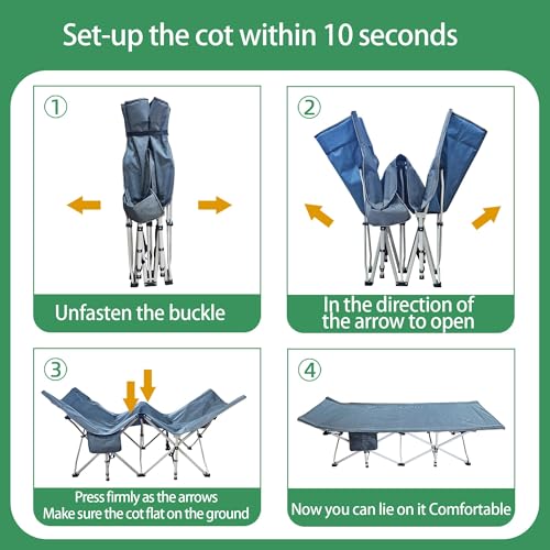 Folding Cot with Thick Pad Heavy Duty Oxford with Carry Bag J556