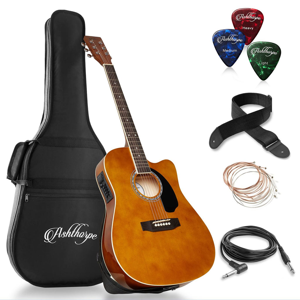 Brown Cutaway Acoustic-Electric Guitar Package Z278120