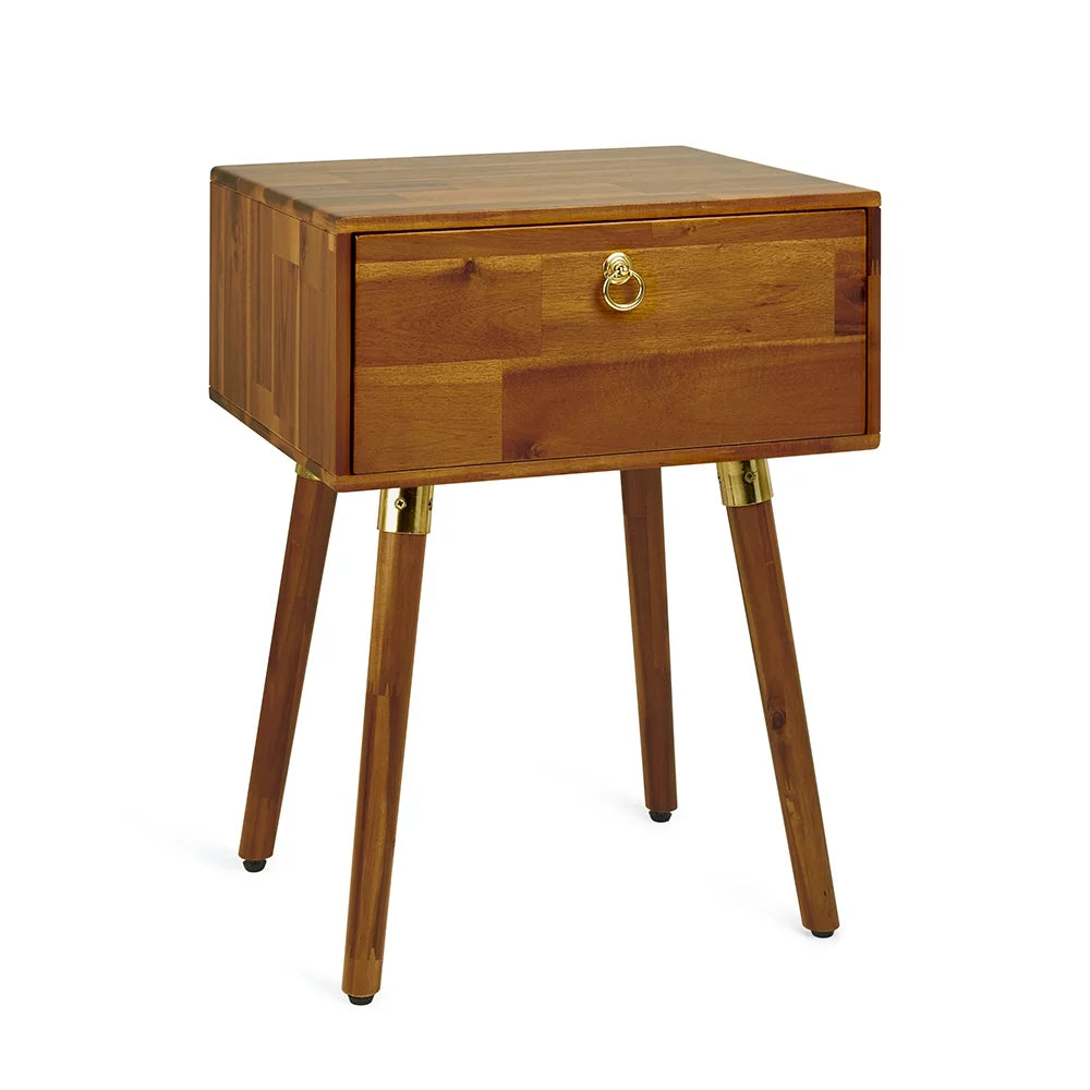 Solid Acacia Wood Nightstand J111666