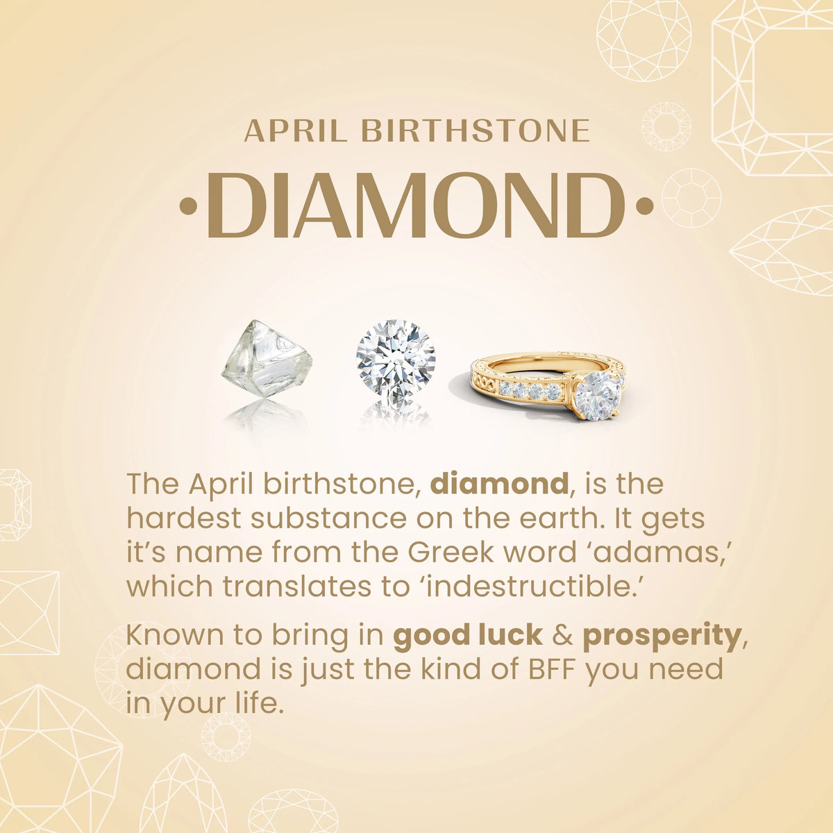 14K Yellow Gold White Diamond Infinity Ring V6235