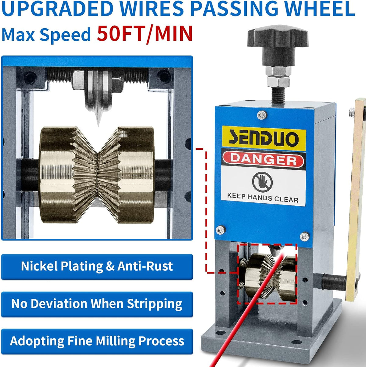 Manual Wire Stripping Machine with Hand Crank E719