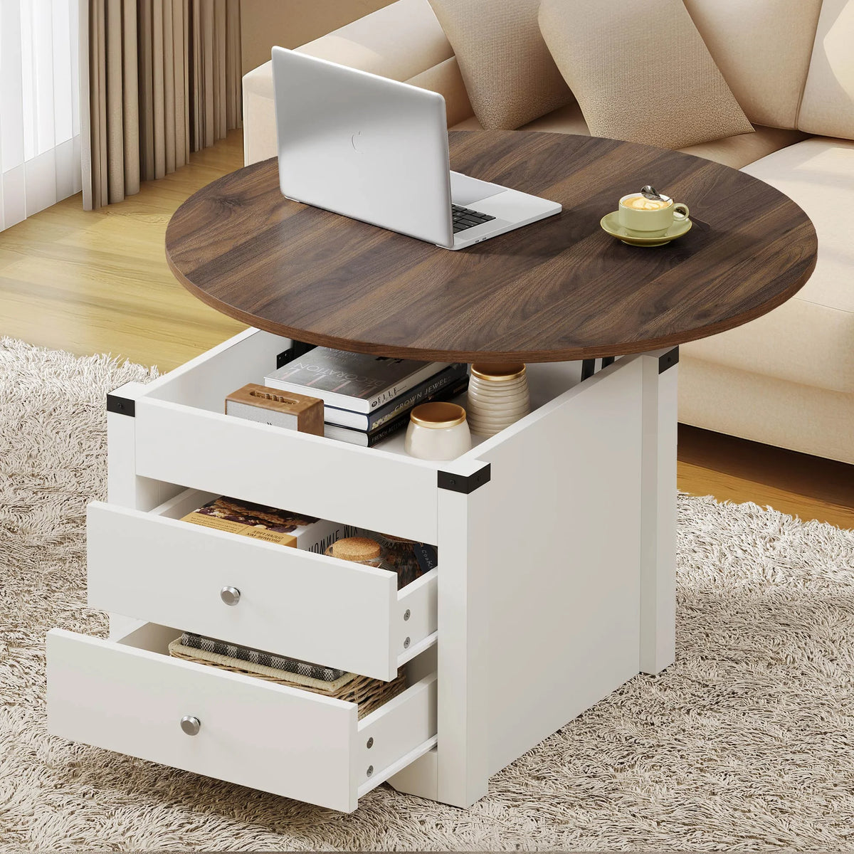 Lift Top Coffee Table with Storage D7034