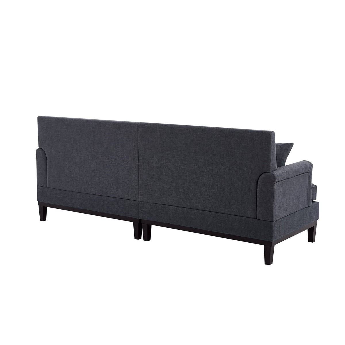 Gray Upholstered Sofa with Wooden Legs N4539