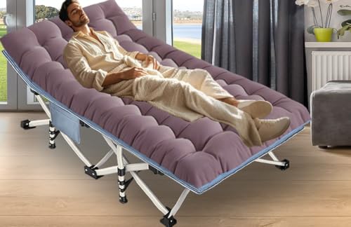 Folding Cot with Thick Pad Heavy Duty Oxford with Carry Bag J556