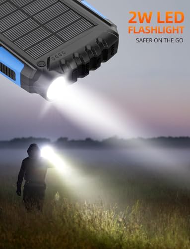 42800mAh Solar Power Bank with Flashlight (Orange) Y89972